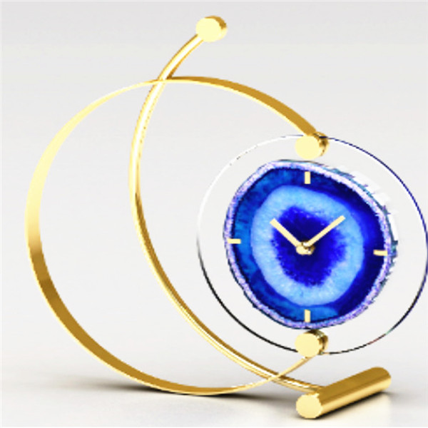 Horloge d'agate d'art