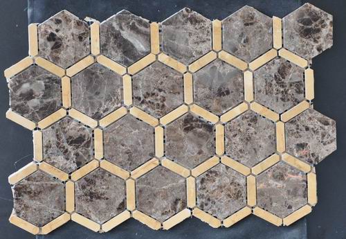 telha de mosaico hexagonal