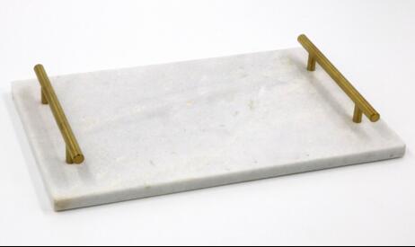 white marble serving tray