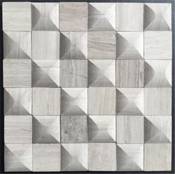 mosaico de madera gris